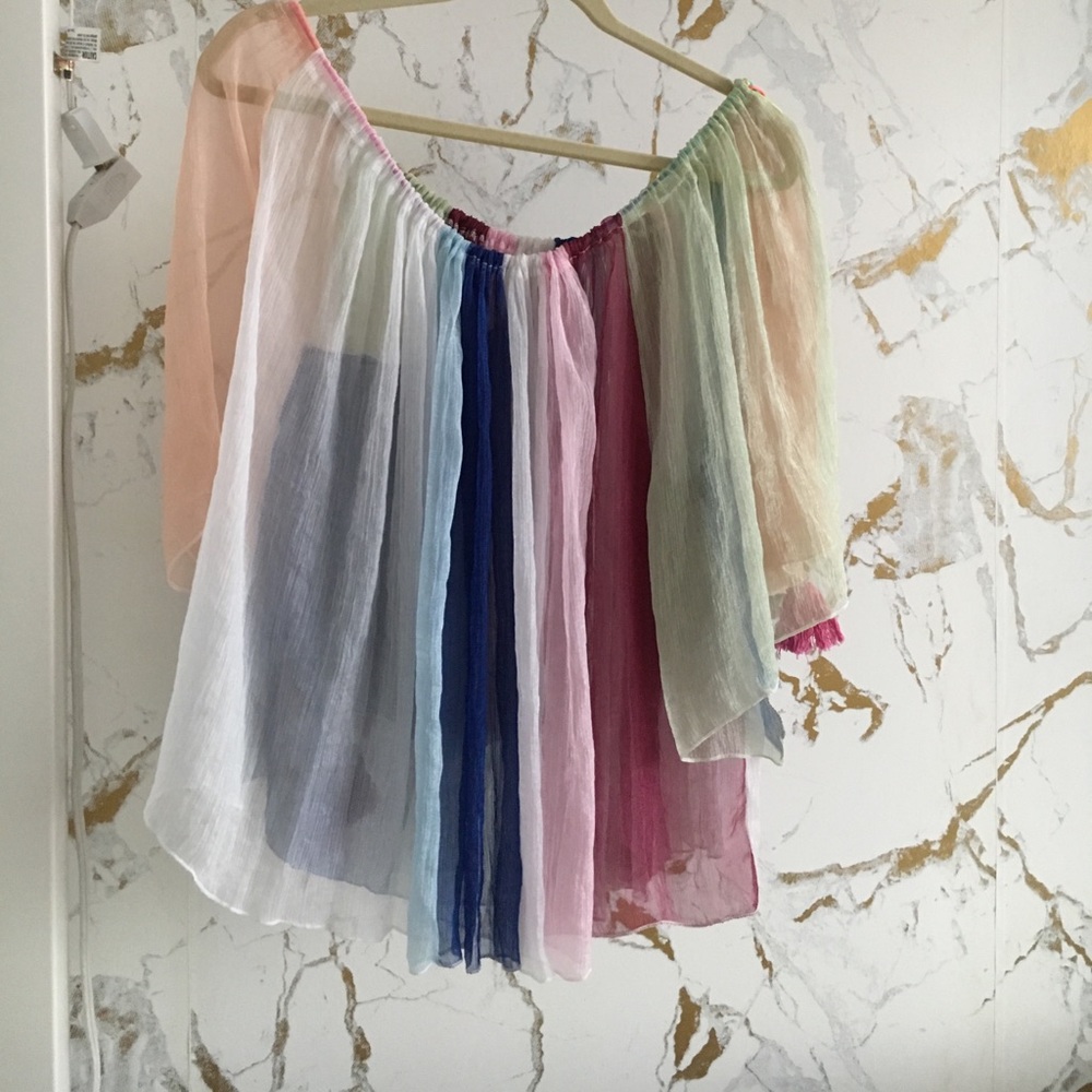 Multi color blouse with tassels - Picture 3 of 3